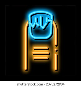 peeling nails neon light sign vector. Glowing bright icon peeling nails sign. transparent symbol illustration