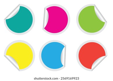 Peeling Sticker Design Vector Folding