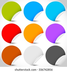 Peeling sticker set. More colors.