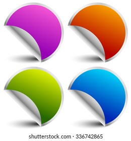 Peeling sticker set. More colors.