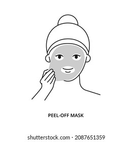 Peel-off mask beauty icon skincare