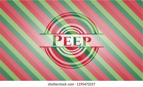 Peep christmas emblem.