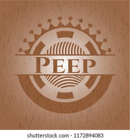 Peep wood signboards