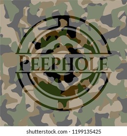 Peephole on camouflage pattern