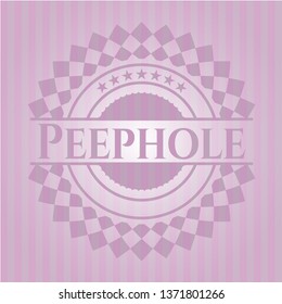 Peephole pink emblem