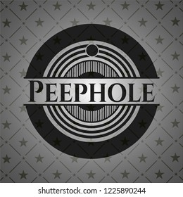 Peephole retro style black emblem