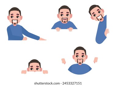 Peeping people collection of illustration