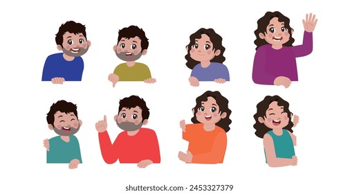 Peeping people collection of illustration