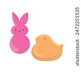 Peeps candy icon clipart avatar logotype isolated vector illustration