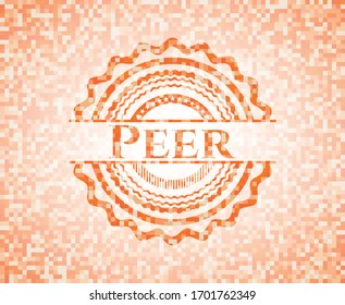 Emparejamiento abstracto de mosaico naranja con fondo