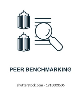 Peer Benchmarking Icon. Simple Element From Business Management Collection. Creative Peer Benchmarking Icon For Web Design, Templates, Infographics And More