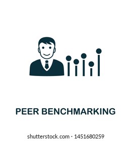 Peer Benchmarking Vector Icon Illustration. Creative Sign From Business Management Icons Collection. Filled Flat Peer Benchmarking Icon For Computer And Mobile. Symbol, Logo Vector Graphics.