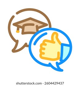 peer feedback education platform color icon vector. peer feedback education platform sign. isolated symbol illustration
