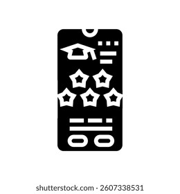 peer feedback education platform glyph icon vector. peer feedback education platform sign. isolated symbol illustration