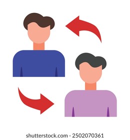 Peer To Peer Flat Icon Design For Personal nad Commercial Use
