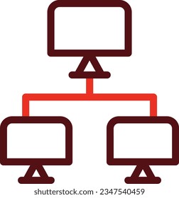 Icono De Dos Colores De Glifo Entre Iguales Para Uso Personal Y Comercial.

