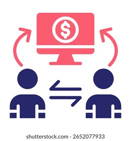 Vektorgrafik "Peer-to-Peer-Symbolfüllung"