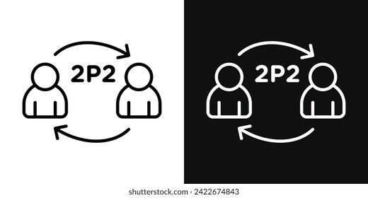 Juego de iconos de punto a punto. ilustración vectorial