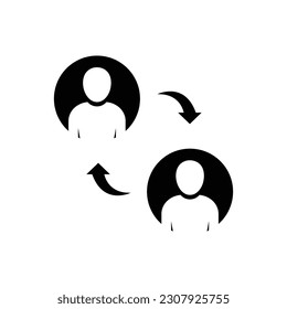 Peer to peer icon. Share, network icon suitable for info graphics, websites and print media. Online collaboration icon