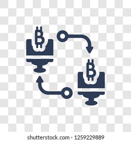 Peer to peer icon. Trendy Peer to peer logo concept on transparent background from Cryptocurrency economy and finance collection