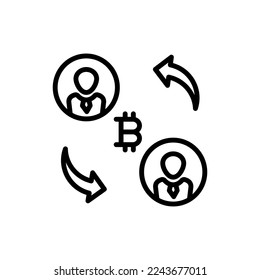Peer To Peer icon in vector. Logotype