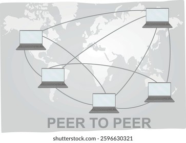 Peer to peer illustration. vector