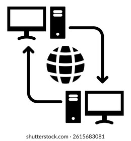 Peer To Peer Network Icon Element For Design
