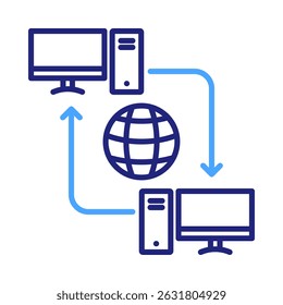Peer To Peer Network Icon Element For Design
