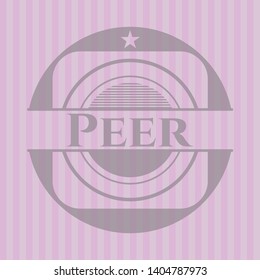 Peer pink emblem. Vintage. Vector Illustration. Detailed.
