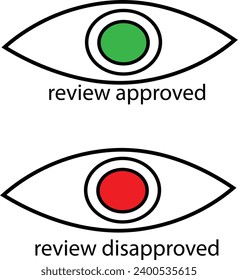 Examen entre homólogos aprobado. icono de revisión. icono ocular. bloquear ver. desbloquear la vista. revisión de documentos o datos. desaprobado. está prohibida la visualización. 