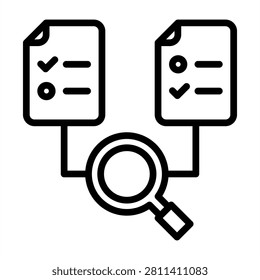 Peer Review Icon - Black Outline Icons Style For Teamwork and Business Partnership Management