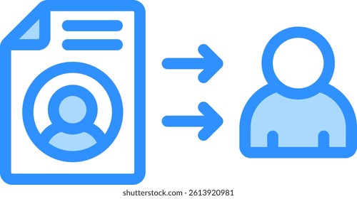 Peer Review Icon Blue Color Vector Illustration