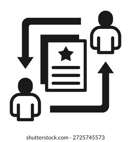 Ícone de revisão por pares - Ilustração de vetor de estilo misto