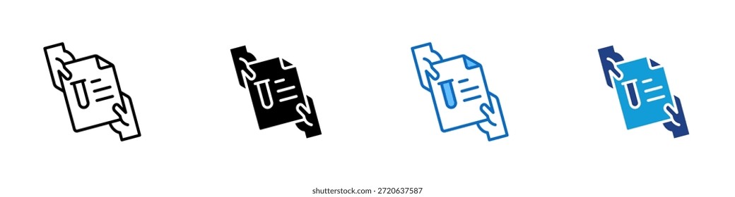 Vector de diseño de íconos de estilos múltiples: dos investigadores intercambian informes que representan la evaluación colaborativa, la validación y la crítica científica