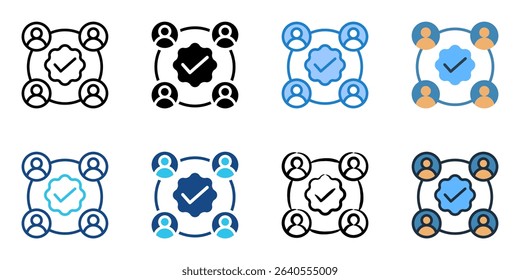 Peer reviewed icon set multiple style collection 
