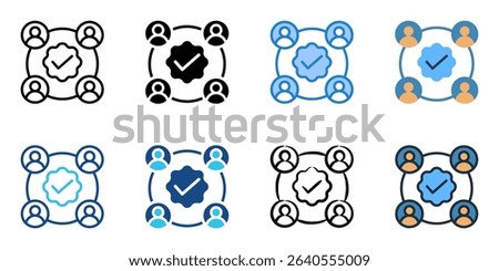 Peer reviewed icon set multiple style collection 
