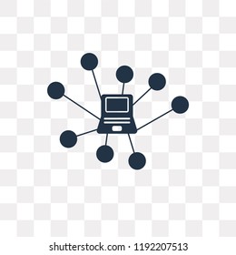 Peer to peer vector icon isolated on transparent background, Peer to peer transparency concept can be used web and mobile