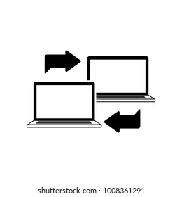 Peer to Peer vector icon. Simple element illustration. Peer to Peer symbol design from Cryptocurrency collection. Data exchange vector