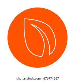 Peercoin crypto currency image, round monochrome linear icon, simple color change