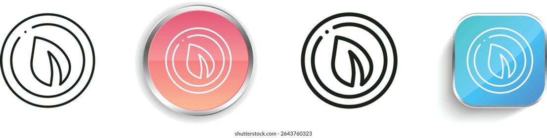 peercoin icon. Thin Linear, Regular and Button Style Design Isolated On White Background