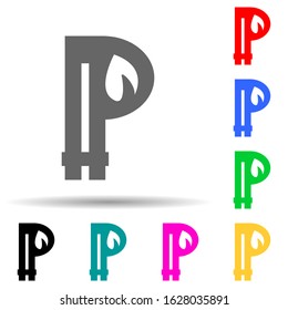 peercoin multi color style icon. Simple glyph, flat vector of crypto icons for ui and ux, website or mobile application