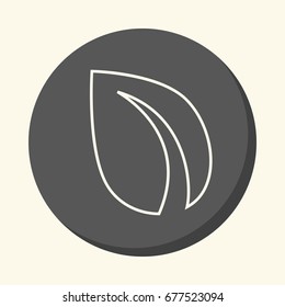 Peercoin, round linear icon with illusion of volume, simple color change, symbol of digital crypto currency