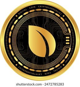 peercoin-ppc cryptocurrency illustrations on abstract background. 3d illustrations.