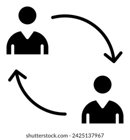Peer-to-Peer icon line vector illustration