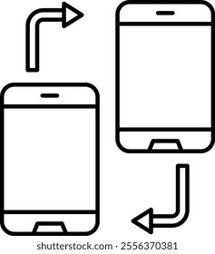 PeertoPeer Payment Vector Line Icon Design