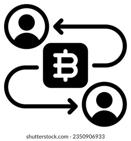 Peer-to-Peer Transactions Icon for uiux, infographic, etc