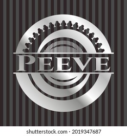 Peeve silvery emblem. Vector Illustration. Mosaic. 