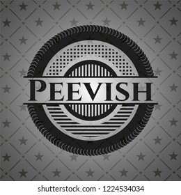 Peevish dark emblem. Retro