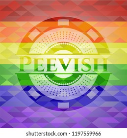 Peevish lgbt colors emblem 