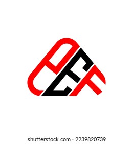 PEF letter logo creative design with vector graphic, PEF simple and modern logo.